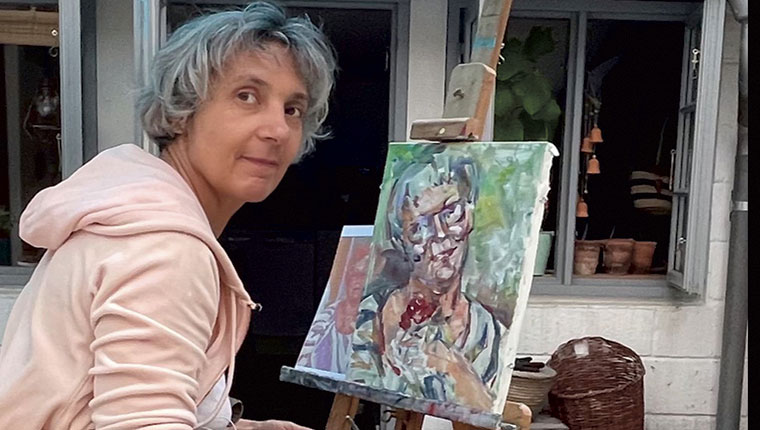 Xenia med eget maleri