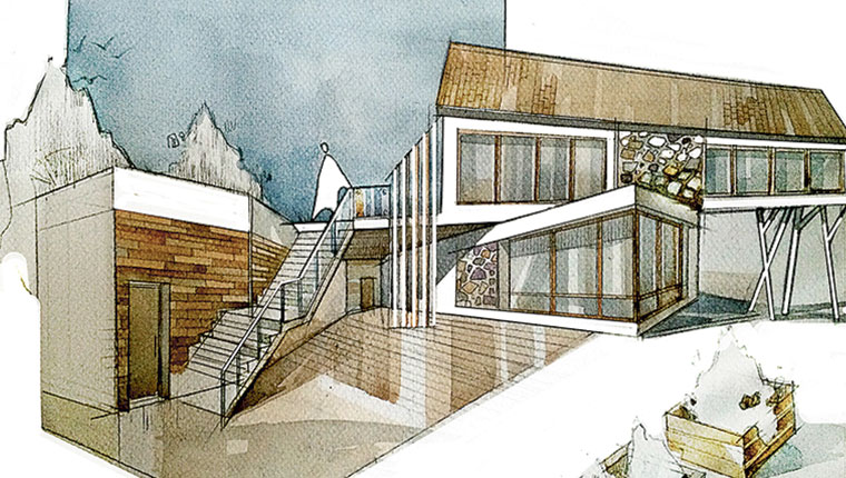 Architrecture sketch by Lilia Liutko