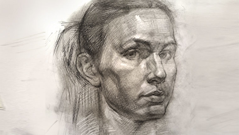 Portræt tegnet af Nanna Steffensen